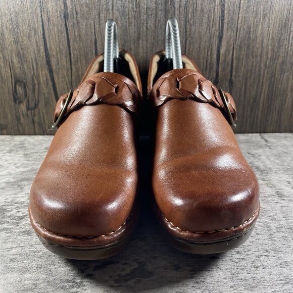 Ariat Womens Amy Braided Buckle cognac Brown Leather Clogs Mules 10012030 Sz 9.5 - Picture 5 of 10